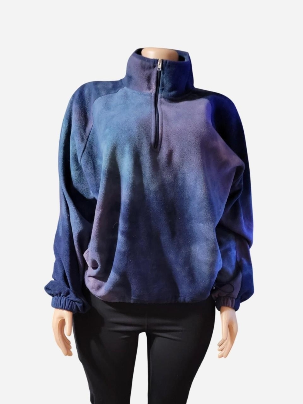 Hollister Blue to Purple Ombre Half-Zip Fleece Pullover